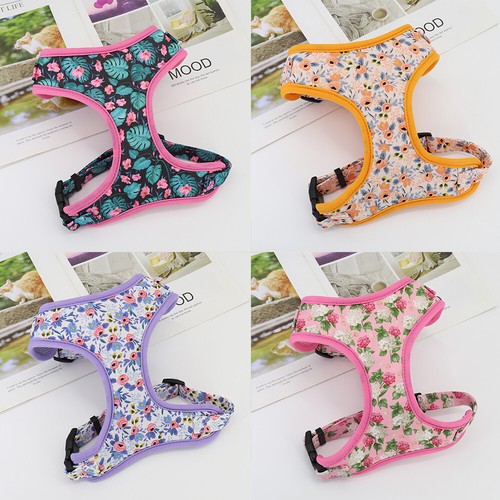 Cute floral mesh dog harness - mesh,