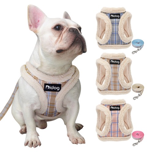 Fleece small dog harness - fleece, &