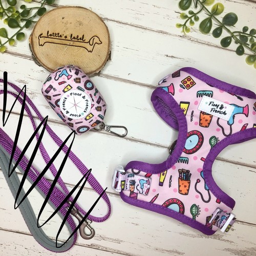 Purple medium dog harness - purple,