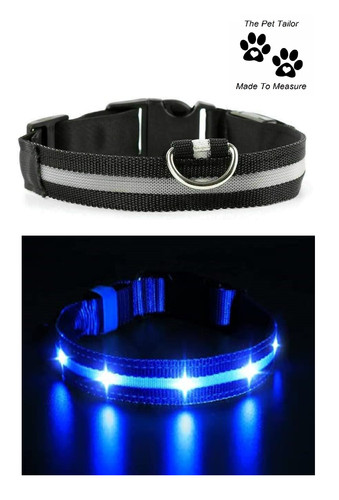 Pug led dog collar size - led,
