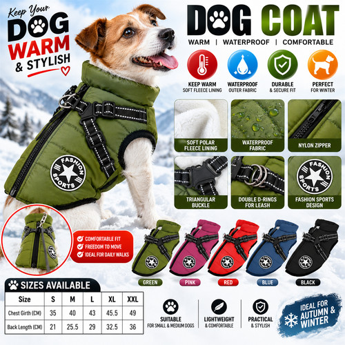 Dog coat waterproof winter - dog,