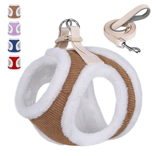 Fleece padded dog harness with - fleece,